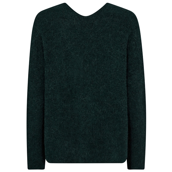 Mos Mosh Thora V-neck Knit, Dark Pine 